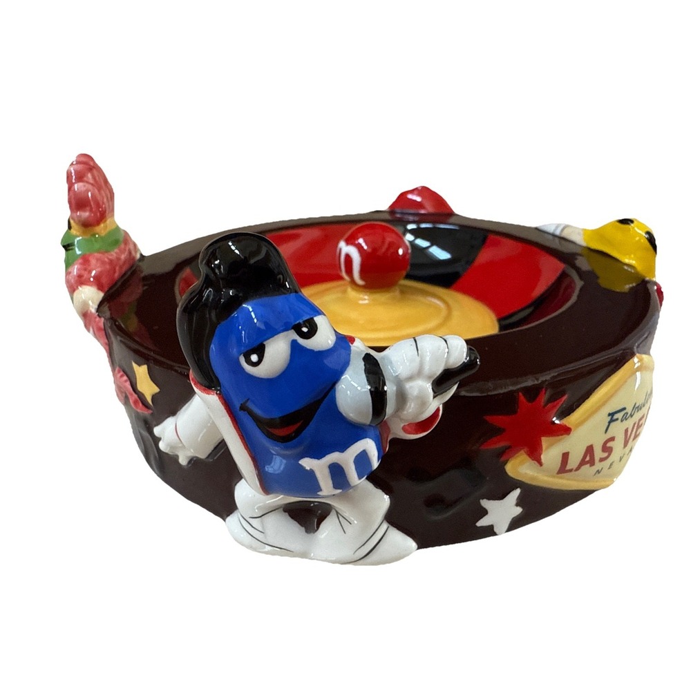 M&M's Las Vegas Roulette Wheel Candy Dish Casino‎ Collectible Bowl Limited Rare